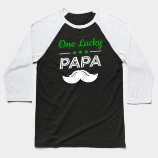 One Lucky Papa Baseball T-Shirt